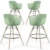 Barkruk - Scandinavisch Design - Houten Poten - Set van 4 - Nordika image 9