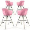 Barkruk - Scandinavisch Design - Houten Poten - Set van 4 - Nordika image 9