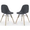 Set van 2 Eetkamerstoelen - Scandinavisch Design - Houten Poten - Skögur image 9