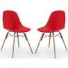 Set van 2 Eetkamerstoelen - Scandinavisch Design - Houten Poten - Skögur image 9