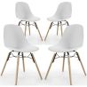 Set van 4 Eetkamerstoelen - Scandinavisch Design - Houten Poten - Skögur image 9