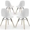 Eetkamerstoel - Scandinavisch Design - Houten Poten - Set van 4 - Skögur image 9