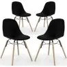 Eetkamerstoel - Scandinavisch Design - Houten Poten - Set van 4 - Skögur image 9