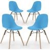 Set van 4 Eetkamerstoelen - Scandinavisch Design - Houten Poten - Skögur image 9