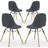 Eetkamerstoel - Scandinavisch Design - Houten Poten - Set van 4 - Skögur image 9