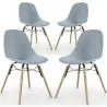 Eetkamerstoel - Scandinavisch Design - Houten Poten - Set van 4 - Skögur image 9
