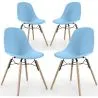 Eetkamerstoel - Scandinavisch Design - Houten Poten - Set van 4 - Skögur image 9