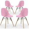 Set van 4 Eetkamerstoelen - Scandinavisch Design - Houten Poten - Skögur image 9