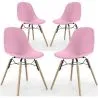 Eetkamerstoel - Scandinavisch Design - Houten Poten - Set van 4 - Skögur image 9
