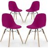 Set van 4 Eetkamerstoelen - Scandinavisch Design - Houten Poten - Skögur image 9