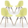 Set van 4 Eetkamerstoelen - Scandinavisch Design - Houten Poten - Skögur image 9