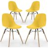 Set van 4 Eetkamerstoelen - Scandinavisch Design - Houten Poten - Skögur image 9