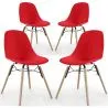 Eetkamerstoel - Scandinavisch Design - Houten Poten - Set van 4 - Skögur image 9