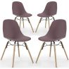 Set van 4 Eetkamerstoelen - Scandinavisch Design - Houten Poten - Skögur image 9