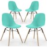 Set van 4 Eetkamerstoelen - Scandinavisch Design - Houten Poten - Skögur image 9