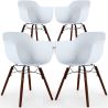 Eetkamerstoelen - Scandinavisch Design - Donkere Houten Poten - Set van 4 - Nordika image 9