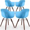 Eetkamerstoelen - Scandinavisch Design - Donkere Houten Poten - Set van 4 - Nordika image 9