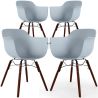 Eetkamerstoelen - Scandinavisch Design - Donkere Houten Poten - Set van 4 - Nordika image 9