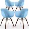 Eetkamerstoelen - Scandinavisch Design - Donkere Houten Poten - Set van 4 - Nordika image 9