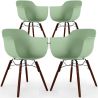 Eetkamerstoelen - Scandinavisch Design - Donkere Houten Poten - Set van 4 - Nordika image 9