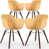 Eetkamerstoelen - Scandinavisch Design - Donkere Houten Poten - Set van 4 - Nordika image 9