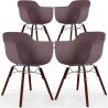 Eetkamerstoelen - Scandinavisch Design - Donkere Houten Poten - Set van 4 - Nordika image 9