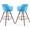 Barkrukken - Scandinavisch Design - Donkere Houten Poten - Set van 2 - Nordika image 9