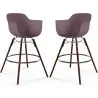 Barkrukken - Scandinavisch Design - Donkere Houten Poten - Set van 2 - Nordika image 9
