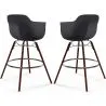 Barkrukken - Scandinavisch Design - Donkere Houten Poten - Set van 2 - Nordika image 9