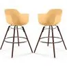 Barkrukken - Scandinavisch Design - Donkere Houten Poten - Set van 2 - Nordika image 9