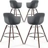 Barkrukken - Scandinavisch Design - Donkere Houten Poten - Set van 4 - Nordika image 9