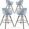 Barkrukken - Scandinavisch Design - Donkere Houten Poten - Set van 4 - Nordika image 9