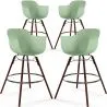 Barkrukken - Scandinavisch Design - Donkere Houten Poten - Set van 4 - Nordika image 9