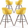 Barkrukken - Scandinavisch Design - Donkere Houten Poten - Set van 4 - Nordika image 9