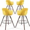 Barkrukken - Scandinavisch Design - Donkere Houten Poten - Set van 4 - Nordika image 9