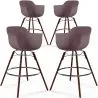 Barkrukken - Scandinavisch Design - Donkere Houten Poten - Set van 4 - Nordika image 9