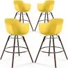Barkrukken - Scandinavisch Design - Donkere Houten Poten - Set van 4 - Nordika image 9