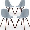 Eetkamerstoelen - Scandinavisch Design - Donkere Houten Poten - Set van 4 - Skögur image 9