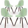 Eetkamerstoelen - Scandinavisch Design - Donkere Houten Poten - Set van 4 - Skögur image 9