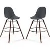 Barkrukken - Scandinavisch Design - Donkere Houten Poten - Set van 2 - Skögur image 9