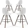 Eetkamerkrukken - Scandinavisch Design - Donkere Houten Poten - Set van 4 - Skögur image 9