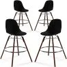 Eetkamerkrukken - Scandinavisch Design - Donkere Houten Poten - Set van 4 - Skögur image 9