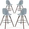Eetkamerkrukken - Scandinavisch Design - Donkere Houten Poten - Set van 4 - Skögur image 9