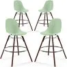 Eetkamerkrukken - Scandinavisch Design - Donkere Houten Poten - Set van 4 - Skögur image 9