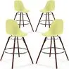 Eetkamerkrukken - Scandinavisch Design - Donkere Houten Poten - Set van 4 - Skögur image 9