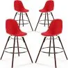 Eetkamerkrukken - Scandinavisch Design - Donkere Houten Poten - Set van 4 - Skögur image 9