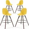 Eetkamerkrukken - Scandinavisch Design - Donkere Houten Poten - Set van 4 - Skögur image 9