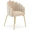 Glam Eetkamerstoel in Schelpdesign van Fluweel - Gouden Poten - Shell image 9