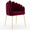 Glam Eetkamerstoel in Schelpdesign van Fluweel - Gouden Poten - Shell image 9