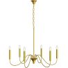 Gouden hanglamp met 6 armen – Moderne kroonluchterstijl van metaal - Vintessa image 9